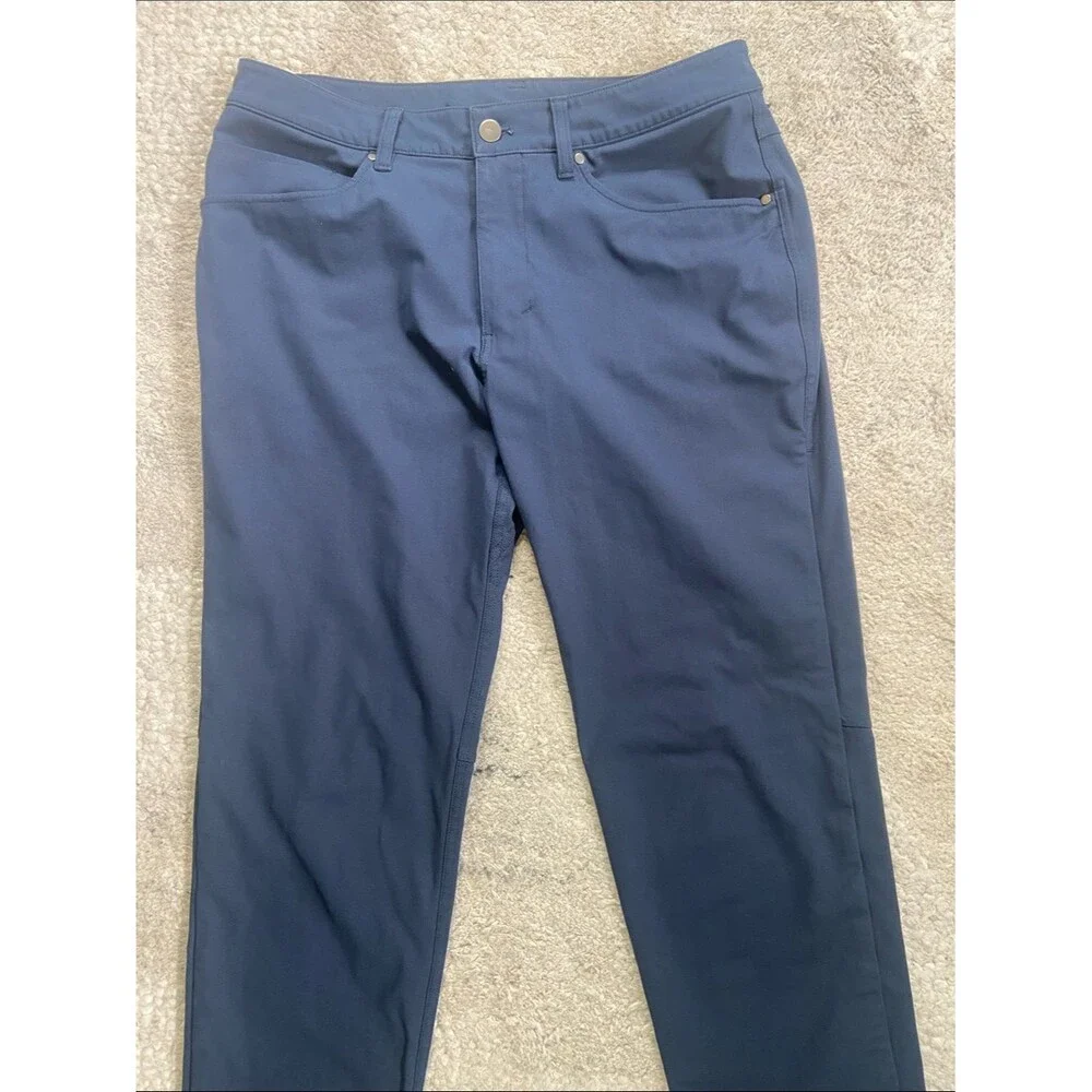Men's Lululemon ABC 5 pocket Pants Navy Warpstreme